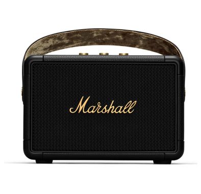 Marshall Kilburn II  Bluetooth Wireless Stereo Speaker, Integrated Rechargeable Lithium-ion Battery, Bluetooth 5.0,  2.5 Hours Charging Time, IPX2 - Black / Brass