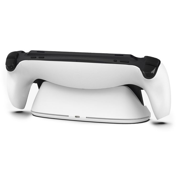 Porodo Gaming PlayStation Portal Charging Dock with Anti Slip Base, Built-in Safeguard, ABS Material, RGB Light - White 