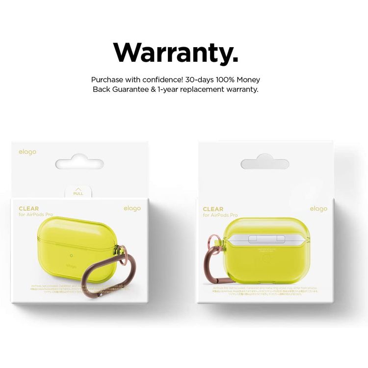Elago Clear Hang Case لـ Apple Airpods Pro - الأصفر