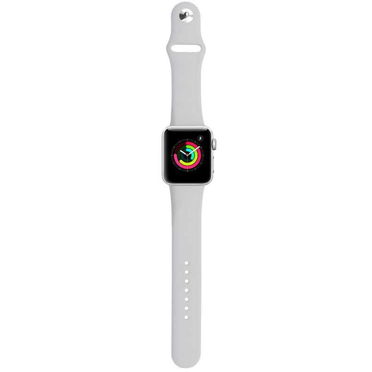 سوار ساعة Porodo iGuard من السيليكون متوافق مع ساعة Apple 38/ 40/ 41 ملم - أبيض