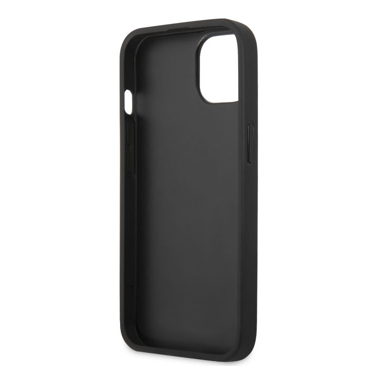 CG MOBILE Guess PU Leather Case Saffiano with Metal Logo Hot Stamp Stripes Compatible for iPhone 13 (6.1") Anti-Scratch, Easy Access to All Ports