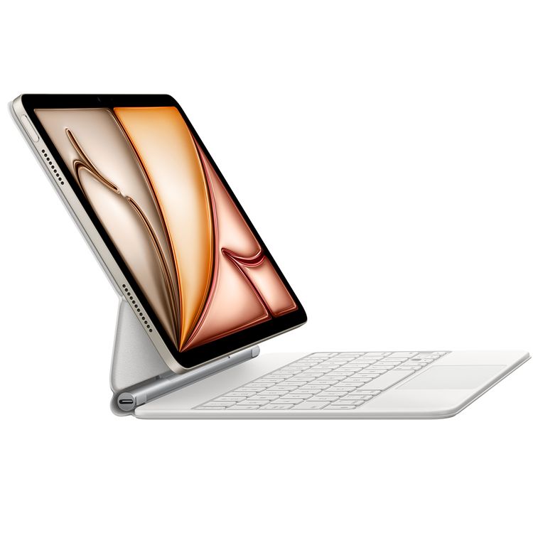 Apple Magic Keyboard for iPad Air 13" M2 with English Language, Front & Back Protection, Backlit Keys & a Scissor Mechanism, USB-C Port, Portable & Thin Design, Multi-Touch Gestures - White