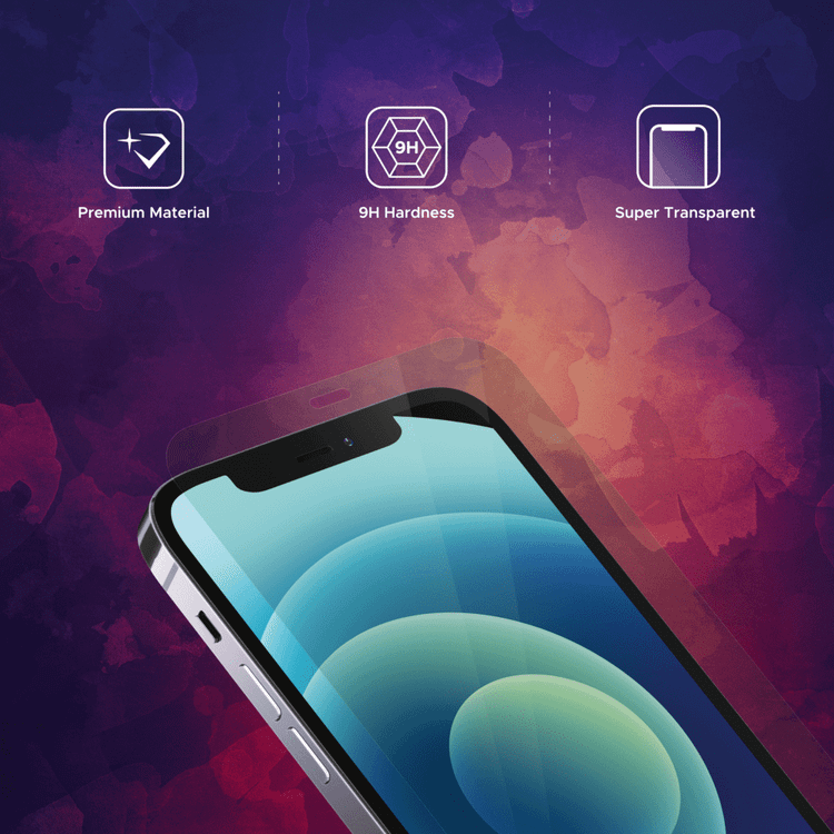 Liberty Guard LGCLR12PRO Full Cover Clear Rounded Edge Screen Protector For iPhone 12/12 Pro, Anti Shock & Anti Impact - Clear