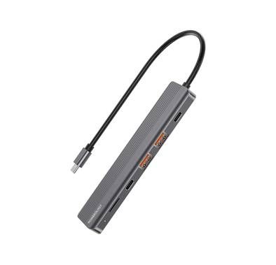 Powerology 6-in-1 USB-C Hub HDMI Type-C 100W PD USB Micro...