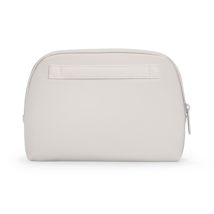 Porodo Geneva Tech Accessory Pouch with Easy-to-Carry Handle, 1L Capacity, PU Material, Zipper Closure, Water Resistant, Spacious Compartment, Cable Organizer - Beige