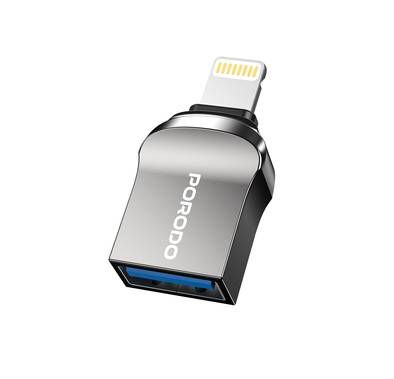 Porodo  USB A to Lightning Adapter, Zinc Alloy, Fast Data...
