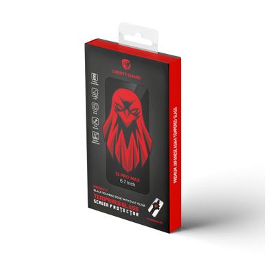واقي شاشة كامل للخصوصية من Liberty Guard بحافة مستديرة سوداء مع فلتر غبار لهاتف iPhone 13 Pro Max