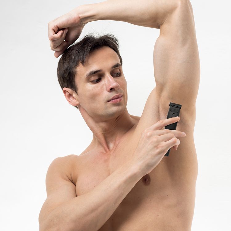 Porodo Shapetrim Dual-Blade Trimmer with Wet & Dry Shaving, 600mAh Battery, Secure Travel Lock, 5W Rated Power, 1, 2, 3 & 4mm Combs Included, 2 Hours Working Time, USB-C Fast Charging - Black