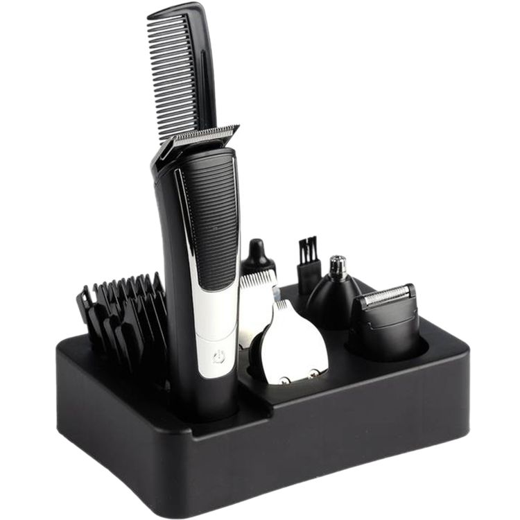 Green Lion 5-in-1 Grooming Set with 4 Combs ( 3, 6, 9 & 12 mm ), 1.5 Hours Working Time, 600 mAh Battery Capacity, LED Display - Black