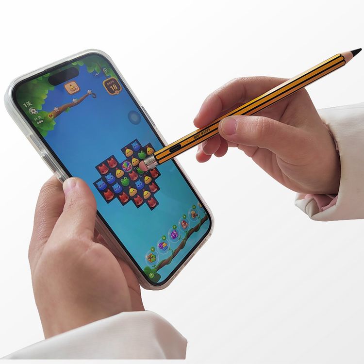 Green Lion Vintage 2-in-1 Stylus Pencil with Up to 12 Hours Working Time, 1.7mm Nib Diameter, Removeable & Replaceable Tip, 130mAh Battery Capacity, Palm Rejection - Yellow