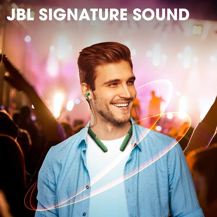 JBL LIVE 220BT سماعات أذن بلوتوث لاسلكية قوية الجهير للرقبة مع 10 ساعات من وقت اللعب مع ميكروفون ، مكالمات بدون استخدام اليدين مع مساعد صوت ، شريط رقبة مريح طوال اليوم ، وسادات مغناطيسية