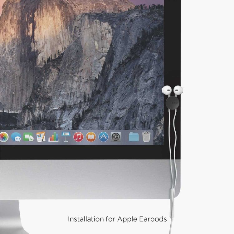 Elago Cable Managament Button, Compatible with Different types of Cables, Power Cord, TV Cable, USB Cable, Home and Office, Desktop Cable, Earphones Organizer, Organized - Black