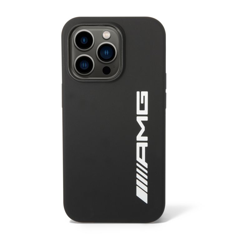 AMG Liquid Silicone Case with Colorful AMG Logo Bumper ProtectioniPhone 14 Pro Compatibility - White