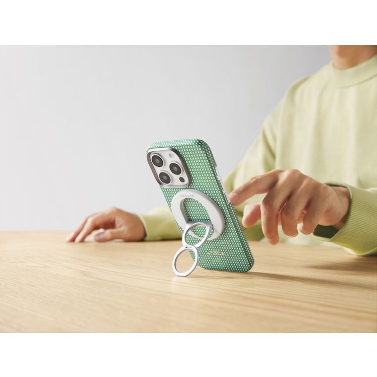 Pitaka Ultra Slim Case for iPhone 16 Pro, Compatible with MagSafe, 3D Grip Textured, Raised Camera Lip - Forest Green 