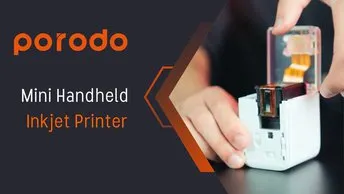 Shop Porodo Portable Handheld Printer in UAE | 6 Hours Battery Life - White | (PD-LSMIPRT-WH)