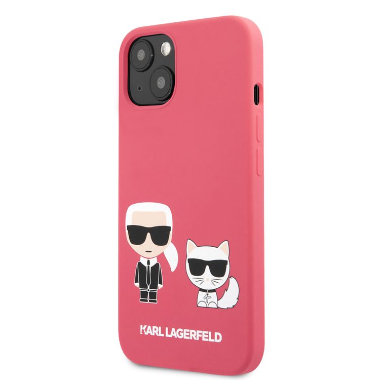 CG MOBILE Karl Lagerfeld Liquid Silicone Case Karl & Choupette Compatible for iPhone 13 Pro Max (6.7") Anti-Scratch, Easy Access to All Ports, Drop Protection & Shock Absorption