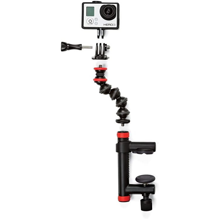 Joby JB01280-BWW Action Clamp and GorillaPod Arm Tripod (Black/Red)