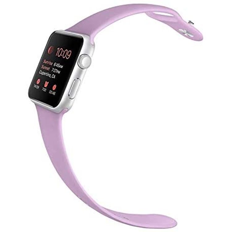 Porodo iGuard Silicone Watch Band Compatible for Apple Watch 38/ 40/ 41mm -Lilac Purple