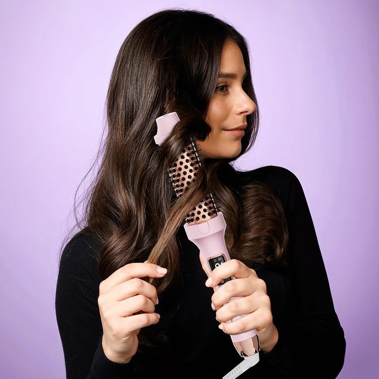 Green Lion Bella Hair Styling Comb with Digital Display, ABS Material, 3 Styling Modes, 70W Power, Auto-Off Function, 360° Swivel Cord, PTC Heating Element, Anti-Scalding Design - Pink