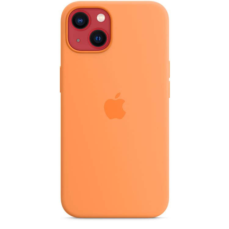 Apple Silicone Case with MagSafe Compatible for iPhone 13 (6.1") – Marigold