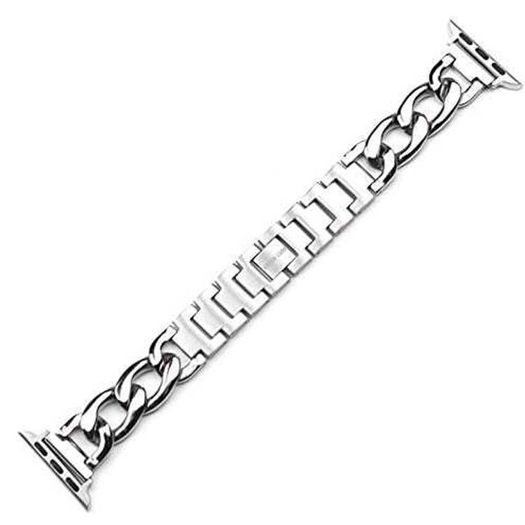 Green Lion Bella Watch Band for Apple Watch 42/44/45/49mm, Stainless Steel Material, High Grade Material, Comfortable to Wear, Designed for Women - Silver
