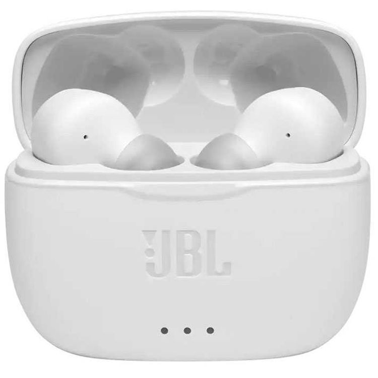 JBL T215 TWS True Wireless In-Ear Earbuds, Pure Bass Sound, Bluetooth Headphones 25H Battery , Dual Connect, Compatible with Android and iOS -  White