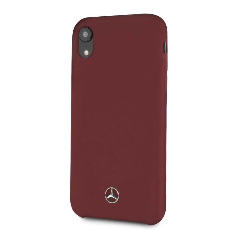 CG MOBILE Mercedes-Benz Silicone Phone Case with Microfiber Lining for iPhone Xr Officially Licensed - Red