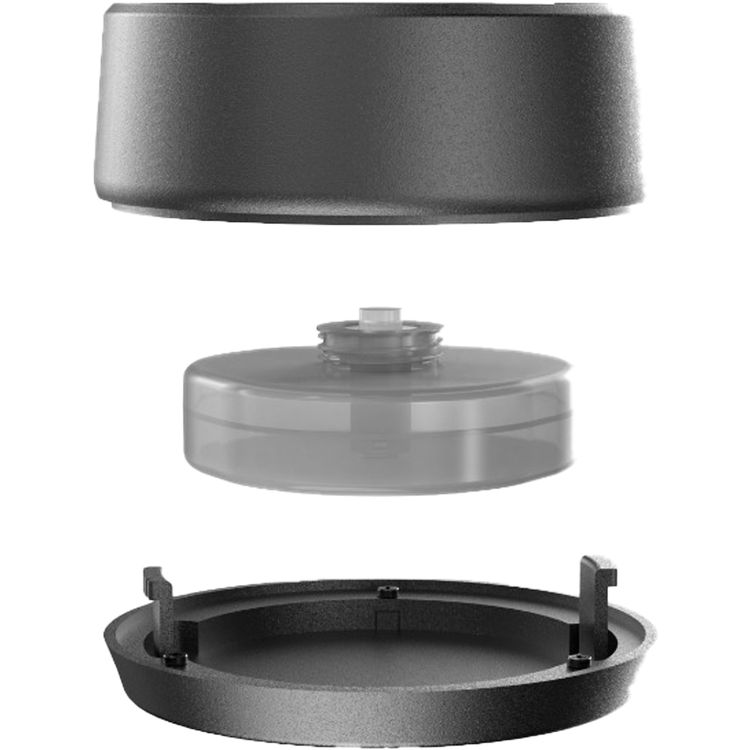 Levelo Car Aroma Diffuser Vapor, Aluminum & Plastic Material, 400mAh Battery Capacity, 9 Hours Working Time, 1 Hour Charging Time - Black