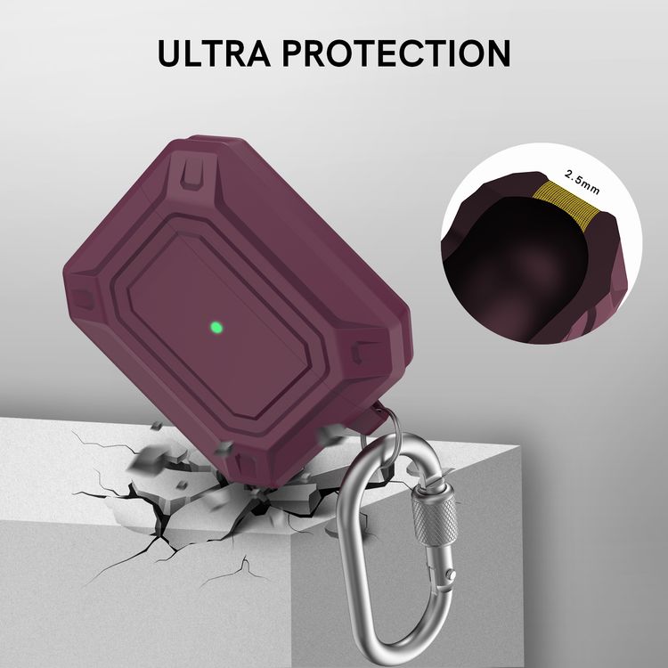 AhaStyle Premium Silicone Rugged Design Case with Anti-Lost Carabiner Compatible for AirPods Pro, Scratch Resistant, Shock Absorption & Dustproof