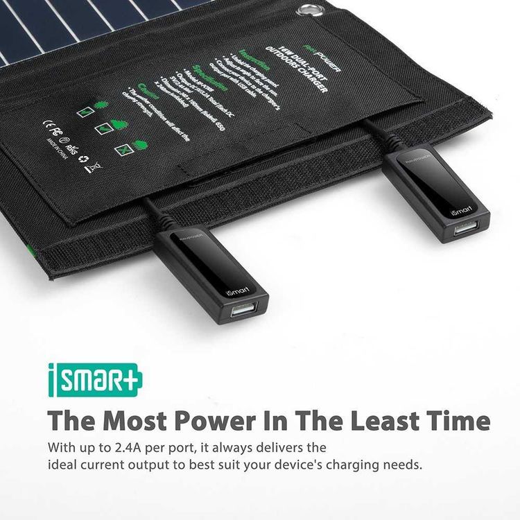 RAVPower 16W Dual USB Solar Charger