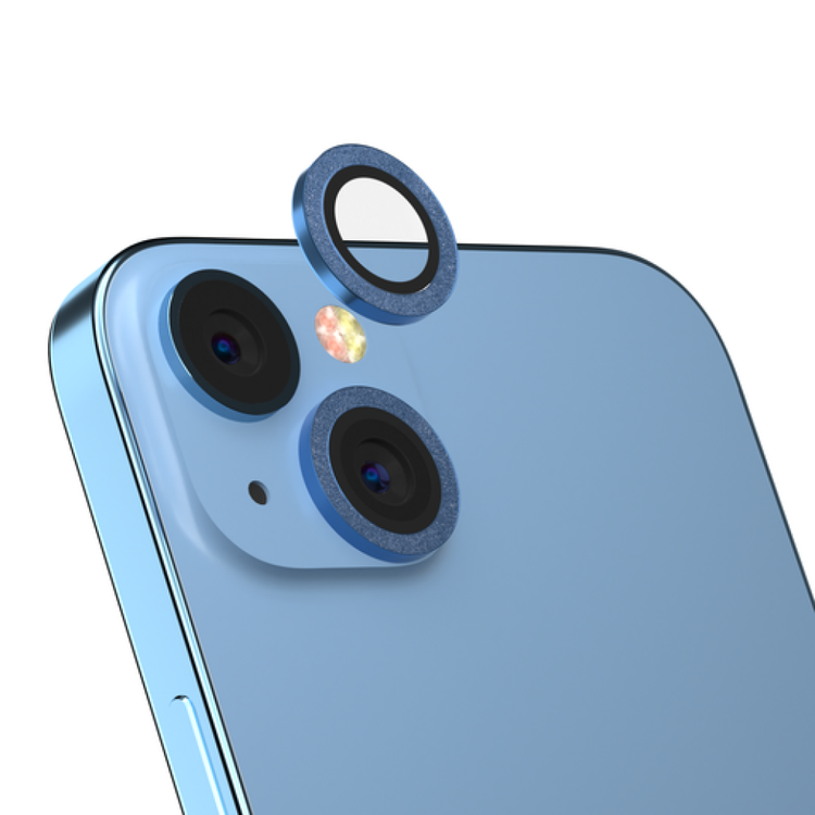 Devia Peak Series Camera Lens Protector with Diamond Process (3pcs) for iPhone Pro 14 / 14 Pro Max - Sierra Blue