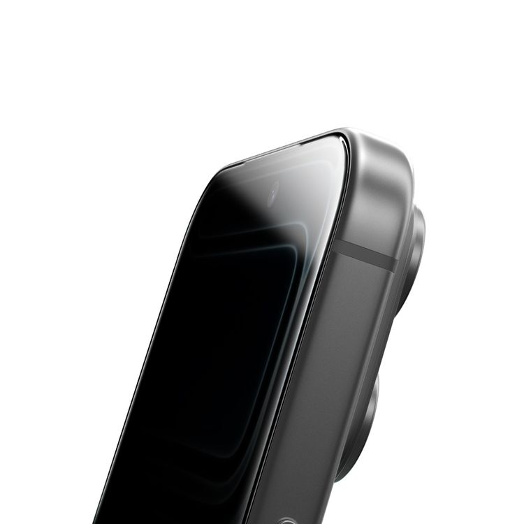 Green Lion Sir Louis 3D Curved Privacy Glass for iPhone 17 Pro, Grease Resistance, Anti-Fingerprint, Air Bubble Prevention, Anti-Scratch, Crystal Clear, Highly Responsive - Black