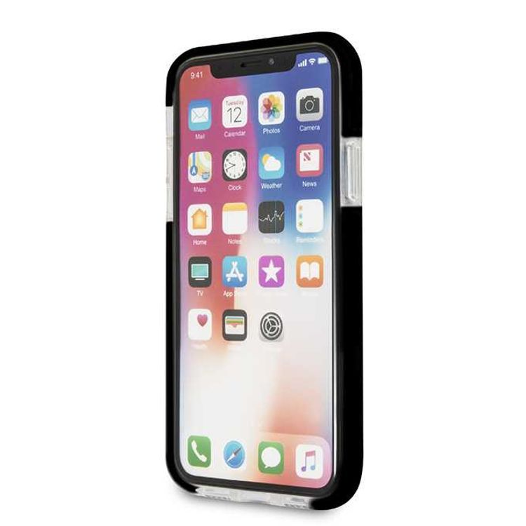 CG Mobile Ferrari Shockproof Transparent Hard Case for iPhone X - Black