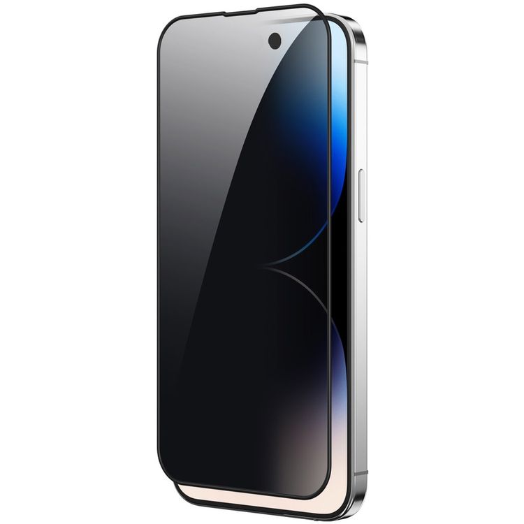 واقي شاشة خصوصية سيليكون ثلاثي الأبعاد من Green Lion لهاتف iPhone 15 - أسود