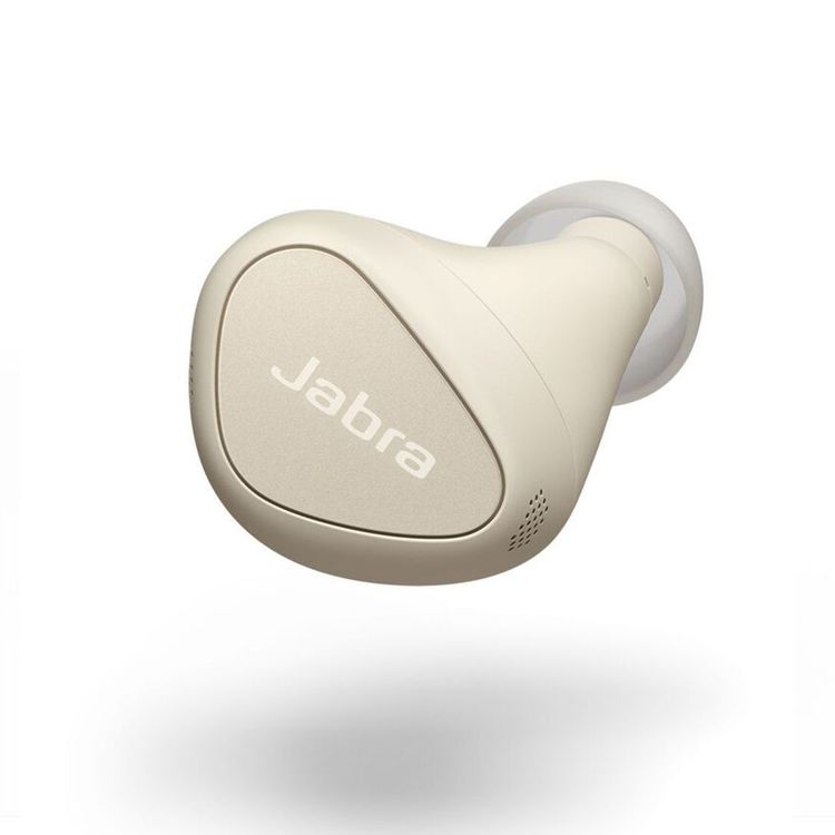 Jabra Elite 5 True Wireless Earbuds, Hybrid Active Noise Cancellation (ANC), Up to 28 Hours Battery Life, Up to 10 m Operating Range, Up to 180 Minutes Charging Time, 6-Mic Call Technology - Gold Beige