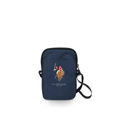 حقيبة هاتف من يو إس بولو أسن، بحزام كتف قابل للتعديل، سهلة الحمل، خفيفة الوزن، مصنوعة من مادة نايلون عالية الجودة، متعددة الجيوب - لون كحلي
