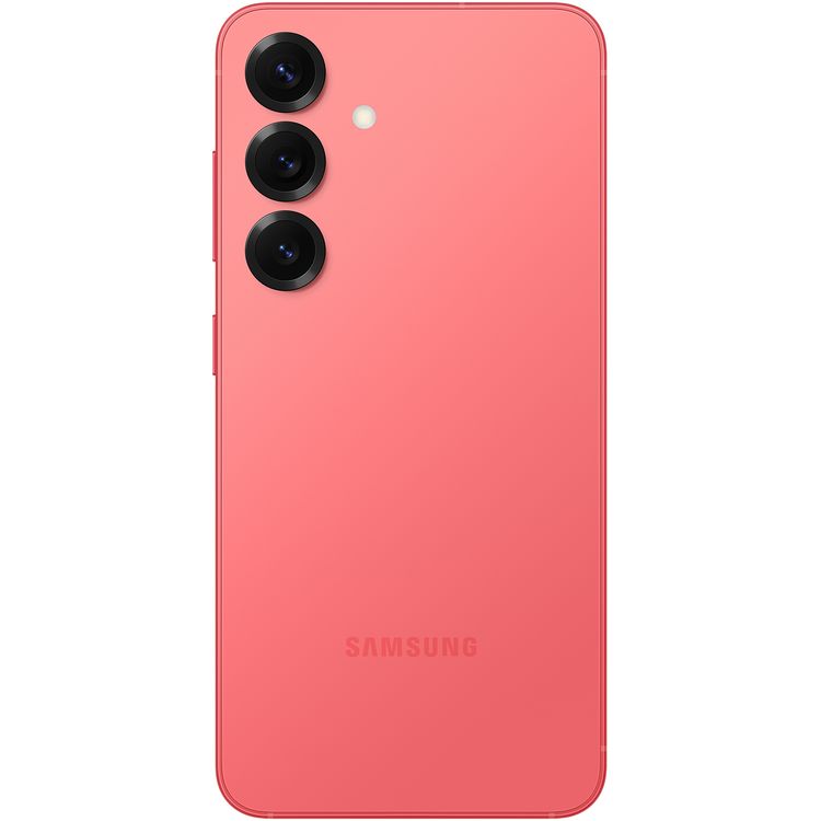سامسونج جالاكسي S25 بسعة 128GB، وحجم شاشة 6.2 بوصة، ومعالج ثماني النواة، وتقنية شبكة 5G، وتصميم مستدير، وكاميرا خلفية 50 ميجابكسل، إصدار الشرق الأوسط - الأحمر المرجاني.