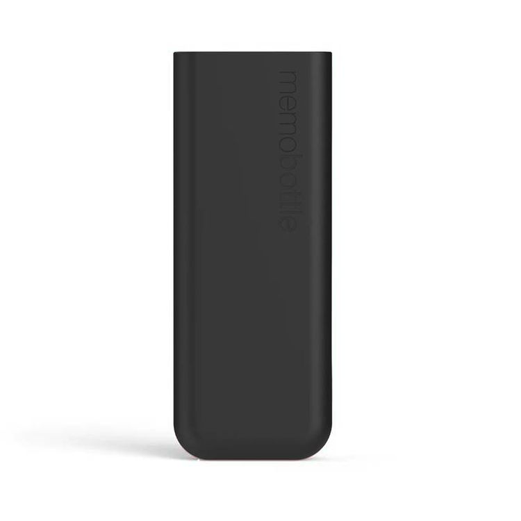 غطاء سيليكون نحيف من ميموبوتل مع عزل حراري، مادة غير سامة، حماية من السقوط، تشطيب غير لامع، ناعم وأنيق - حبر أسود