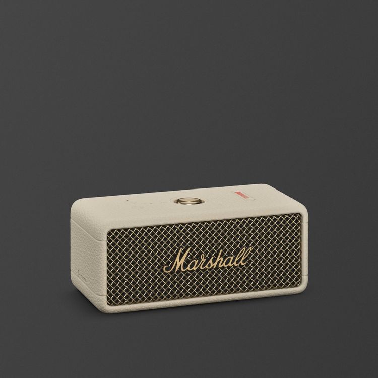 Marshall Emberton III Compact Portable Wireless Speaker with More than 32 Hours of Playtime, IP67 Water Resistance Level, Bluetooth Version 5.3, Built-in Microphone - Cream