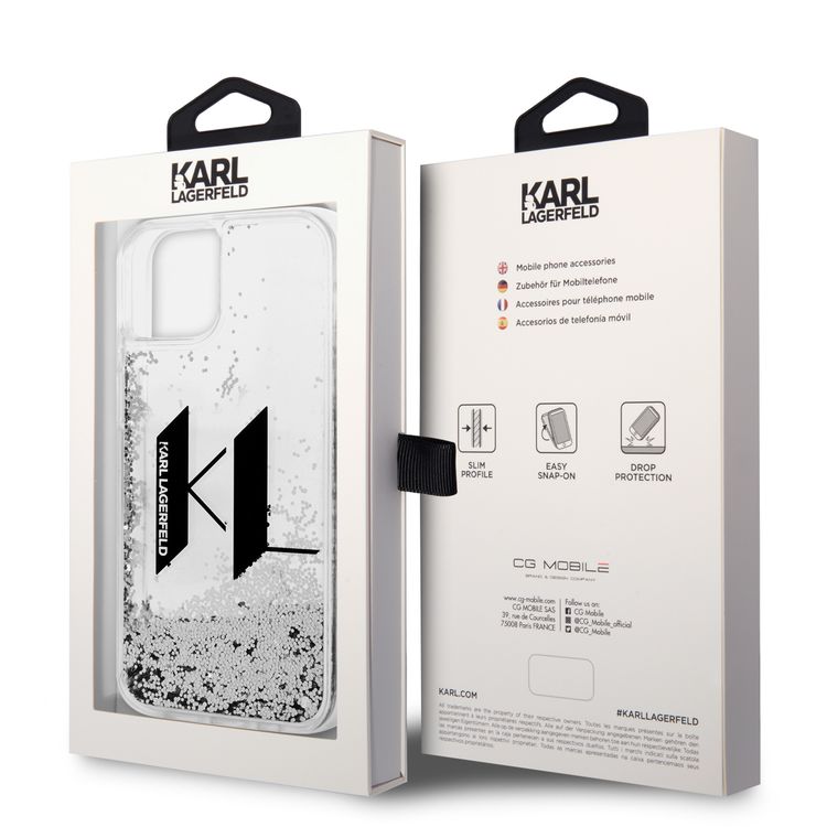 Karl Lagerfeld Liquid Glitter Case Big KL Logo