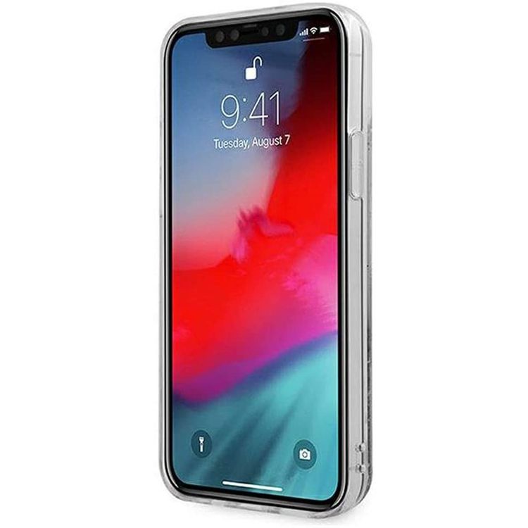 Guess Liquid Glitter Script Hard Case for iPhone 12 / 12 Pro ( 6.1" ) - Gold