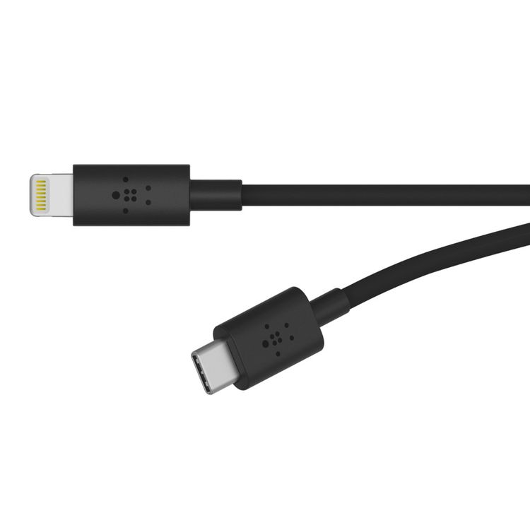 Belkin Boost Charge Cable 1.2M Compatible for USB-C Cable with Lightning Connector MFI-Certified, Supports USB Power Delivery Fast Charging, Longer Lasting Cable, Fast Charging, Sync and Data Transfer Connector - Black