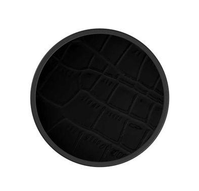 Nuckees Crocodile Vegan Leather Stand and Grip with Snug-hug Technology Compatible for Smartphones - Magnetic Mount Friendly Kickstand - 360° Viewing - 4-way Locking Stand - Black