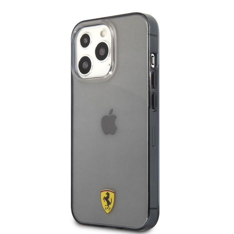 CG Mobile Ferrari Transparent Black Shadow Print Logo For iPhone 13 Pro (6.1") - Black