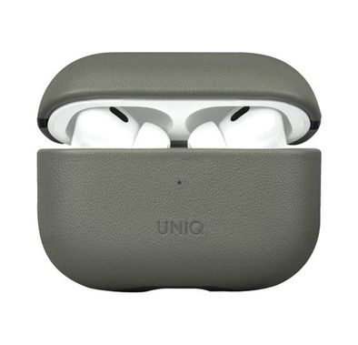Uniq Terra Genuine Leather Case for AirPods Pro (1st Gen & 2nd Gen), Inner Microfiber Lining, Braided Wrist Strap, Wired and Wireless Charging