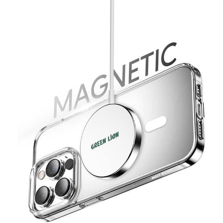 Green Lion 360° MagSafe Clear Case for iPhone 14 Pro Max, Precise Cutouts, Shock-Proof, Anti-Scratch, Full Edge Protection & Camera Protection - Clear