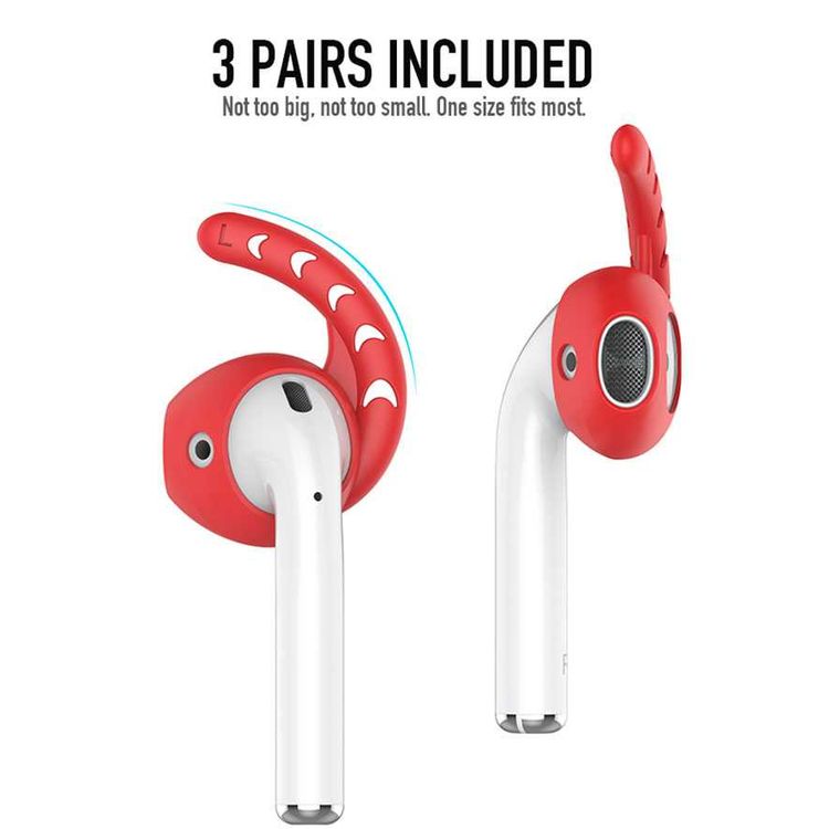 AhaStyle Premium Silicone Earhooks Cover Compatible for AirPods 1/2 ( 3 pairs ) Suitable for Running, Jogging, Cycling and Other Fitness Activities