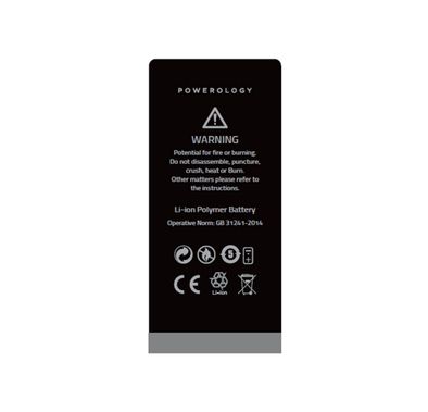 Powerology Li-ion Polymer Phone Battery 3110mAh, 12.03Wh for iPhone 11 - Black