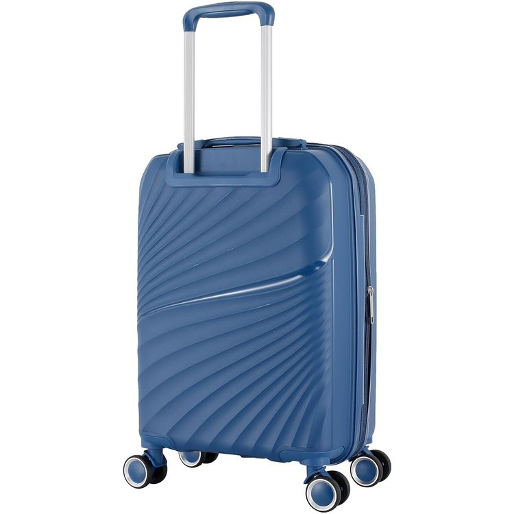 H.T Luggage Bag, Hard Case Polypropylene (PP) Material, Expandable, Telescopic Handle, Scratch Resistant, TSA Lock, Small Case Size - Teal