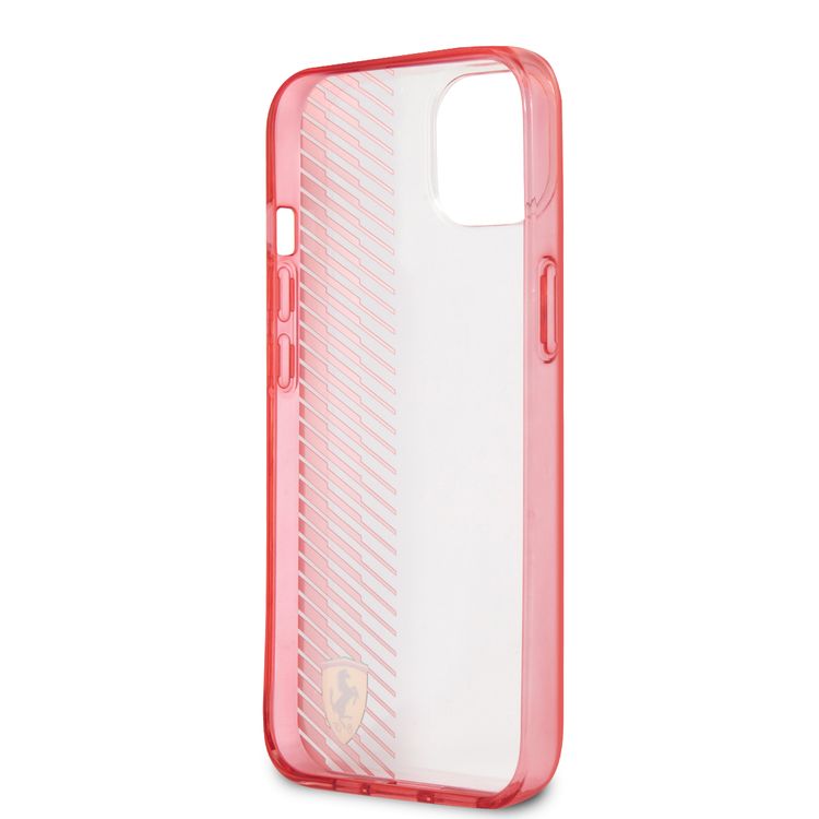 CG MOBILE Ferrari Transparent Hard Case Gradient Print Logo Compatible for iPhone 13 (6.1") Scratches Resistant, Easy Access to All Ports